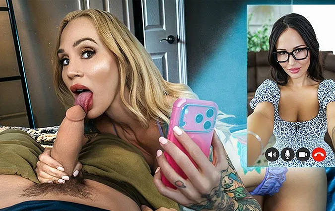 PervMom – Izi Blu & Sarah Jessie – “Are You Seeing This? His Dick Is Huge…” Mom & Aunt Didn’t Think I’d Hear Their Call